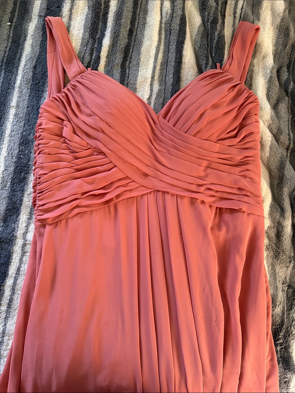 Women’s Ruched Coral Wedding Dress